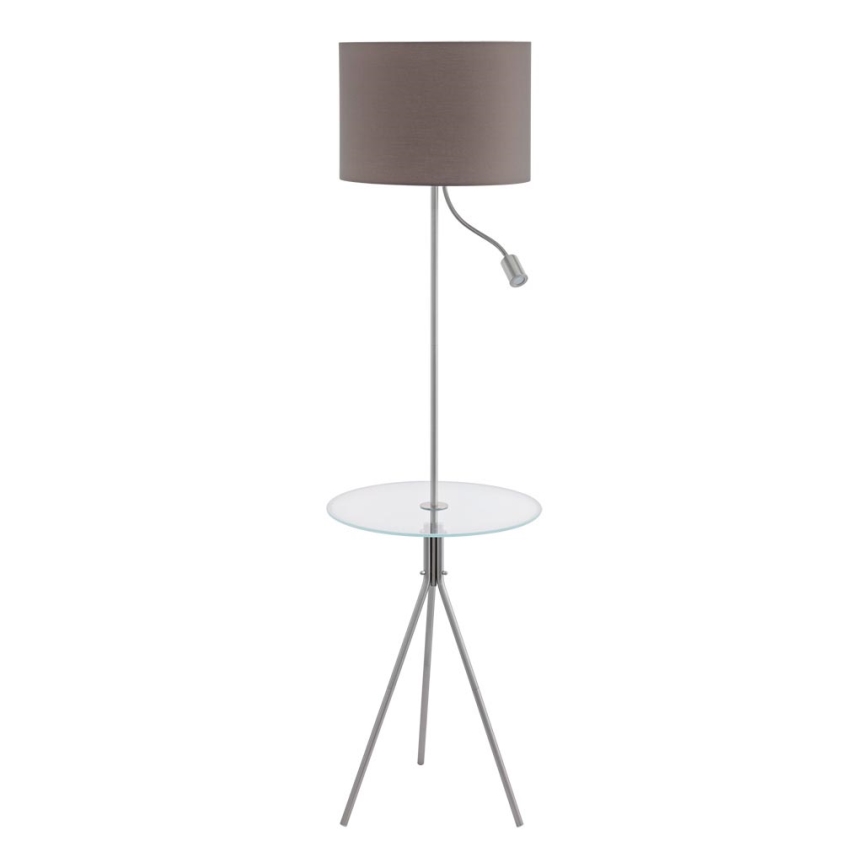 Eglo 97771 - Lampada da terra con tavolino POLICARA 1xE27/60W/230V+LED/3,5W