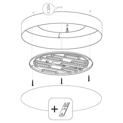 Eglo - Plafoniera LED dimmerabile LED/40W/230V