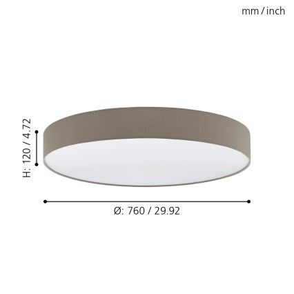 Eglo - Plafoniera LED dimmerabile LED/60W/230V