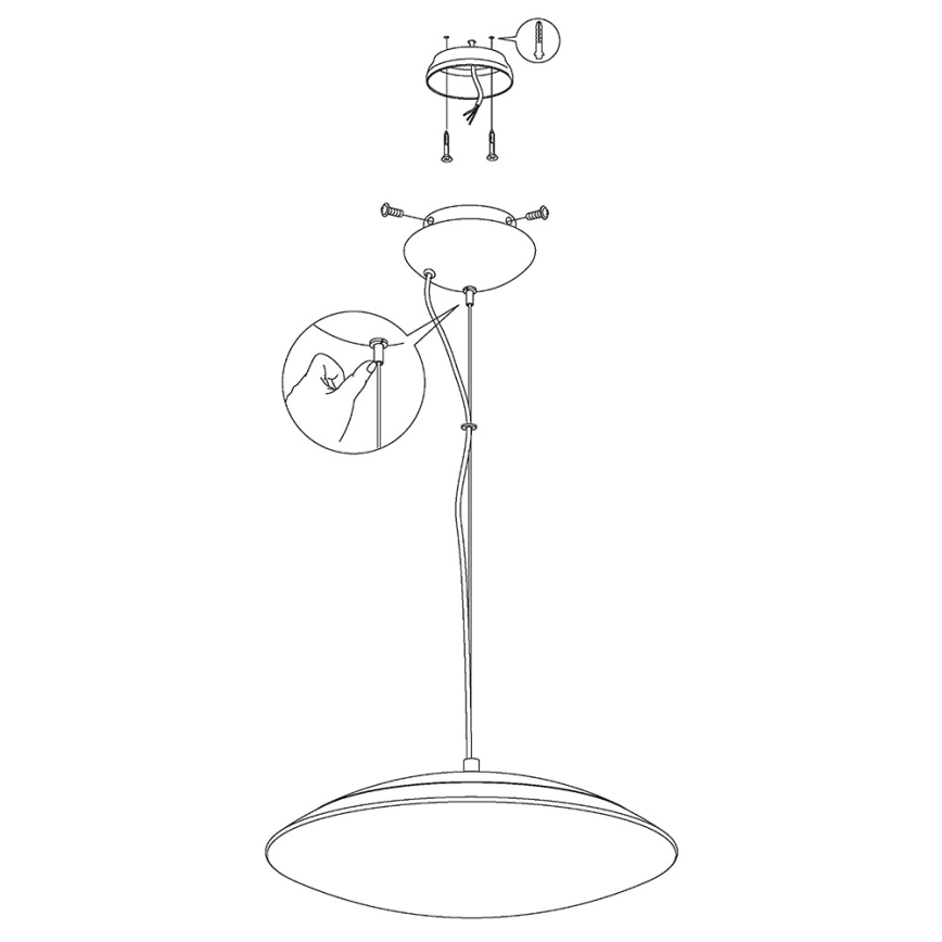 Eglo 97812 - Lampadario a sospensione LED RGB dimmerabile con cavo FRATTINA-C LED/27W/230V