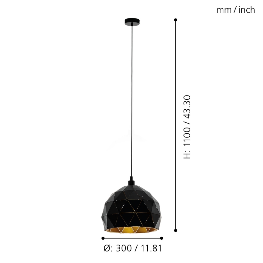 Eglo - Lampadario a sospensione con filo 1xE27/60W/230V