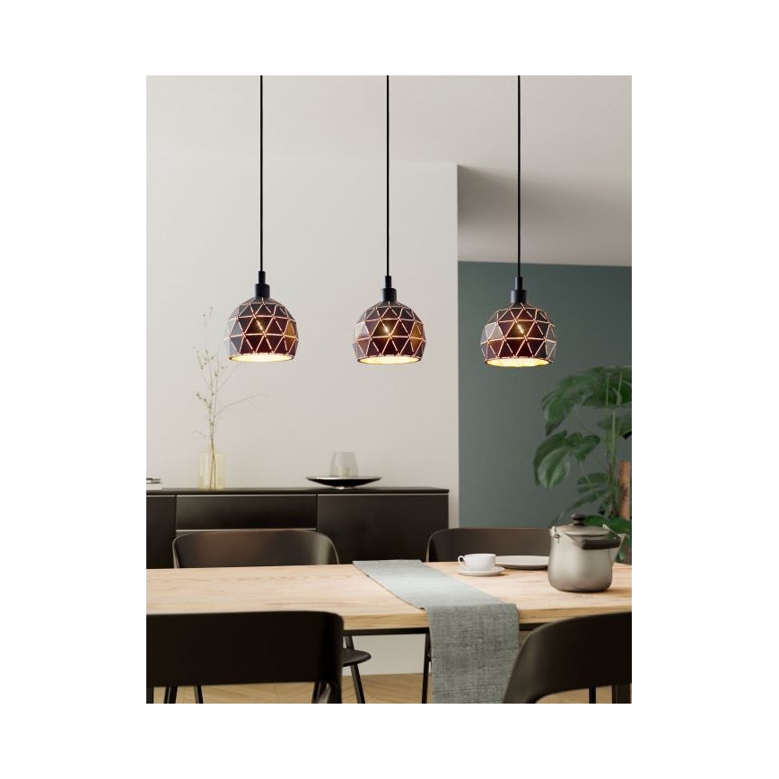 Eglo - Lampadario a sospensione con filo 3xE14/40W/230V