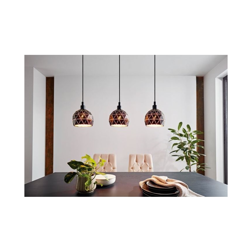 Eglo - Lampadario a sospensione con filo 3xE14/40W/230V