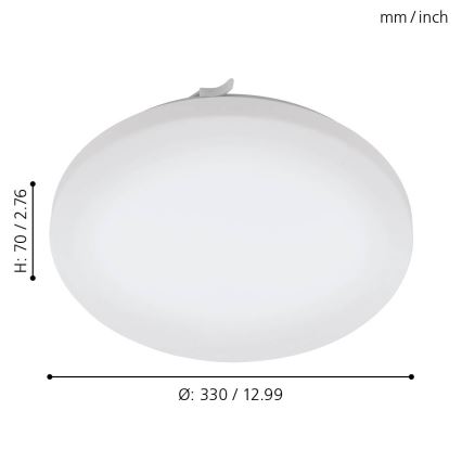 Eglo - Plafoniera LED da bagno LED/14,6W/230V IP44