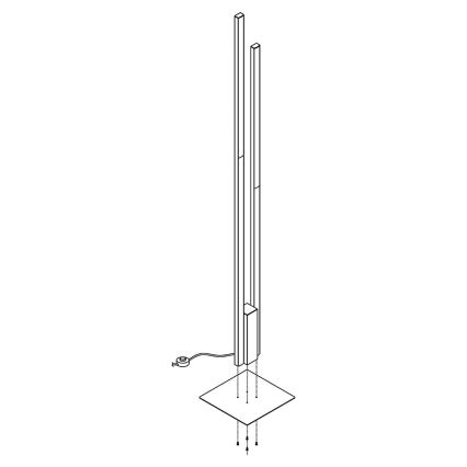 Eglo - Lampada da terra LED RGB dimmerabile FRAIOLI-C 2xLED/17W/230V