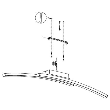 Eglo 97909 - Plafoniera LED RGB dimmerabile FRAIOLI-C 2xLED/17W/230V