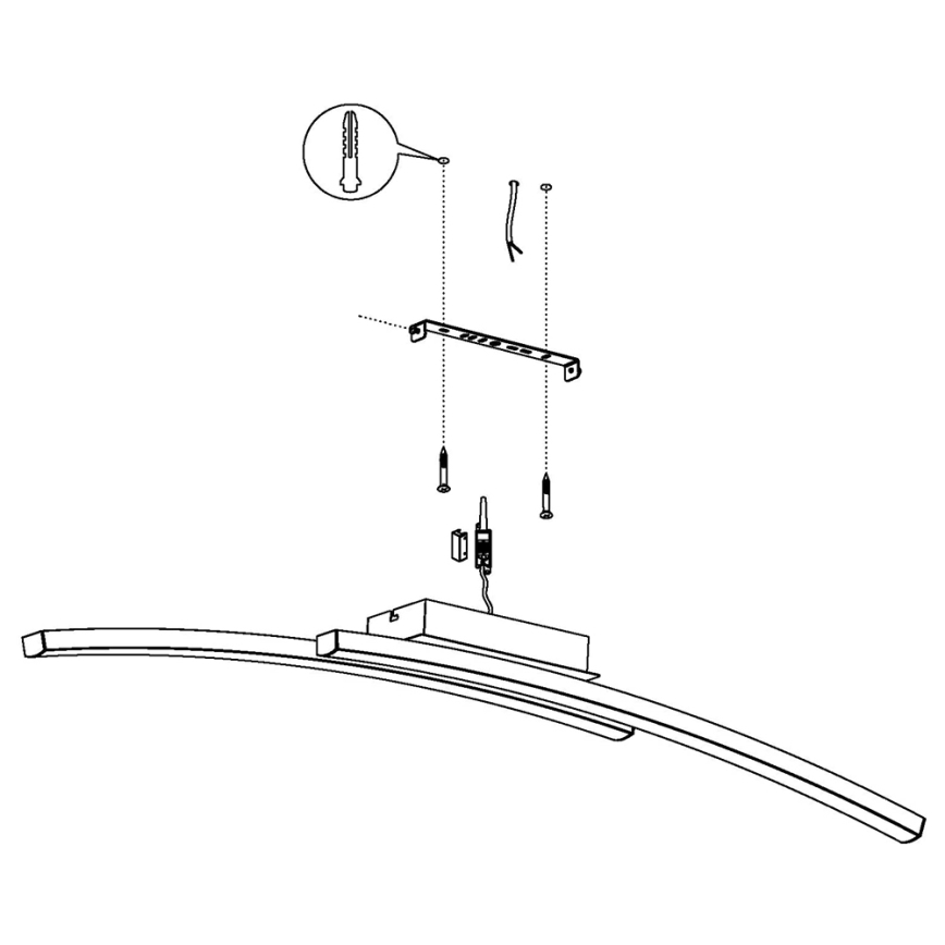 Eglo 97909 - Plafoniera LED RGB dimmerabile FRAIOLI-C 2xLED/17W/230V