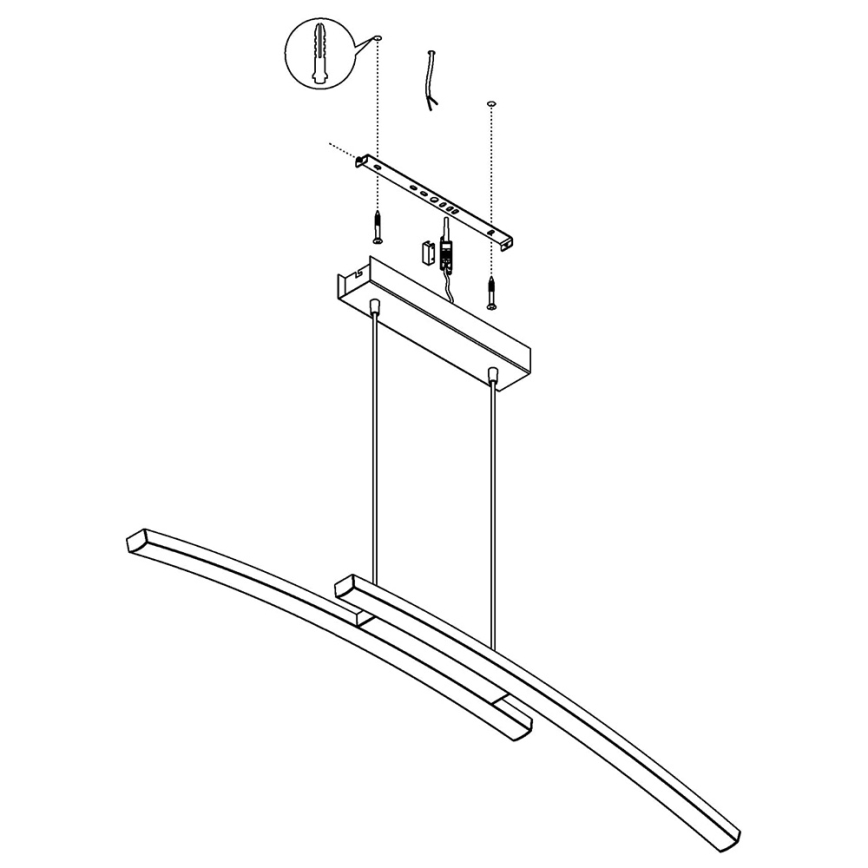 Eglo 97911 - Lampadario a sospensione dimmerabile LED RGB FRAIOLI-C LED/34W/230V