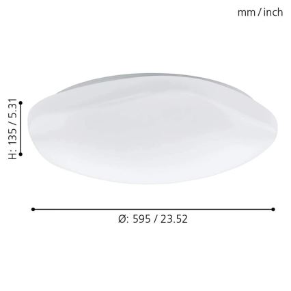 Eglo - Plafoniera LED dimmerabile TOTARI-C LED/34W/230V + tc