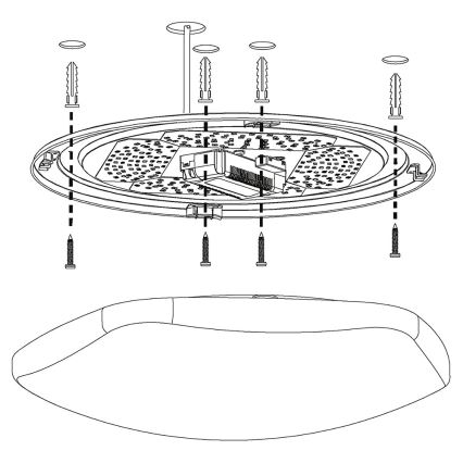 Eglo - Plafoniera LED dimmerabile TOTARI-C LED/34W/230V + tc