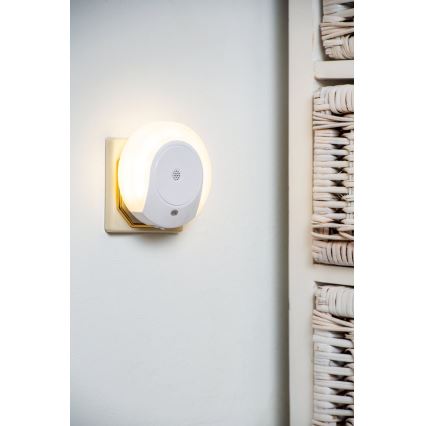 Eglo - Luce notturna a LED con sensore crepuscolare 2xLED/0,4W/230V 3000K