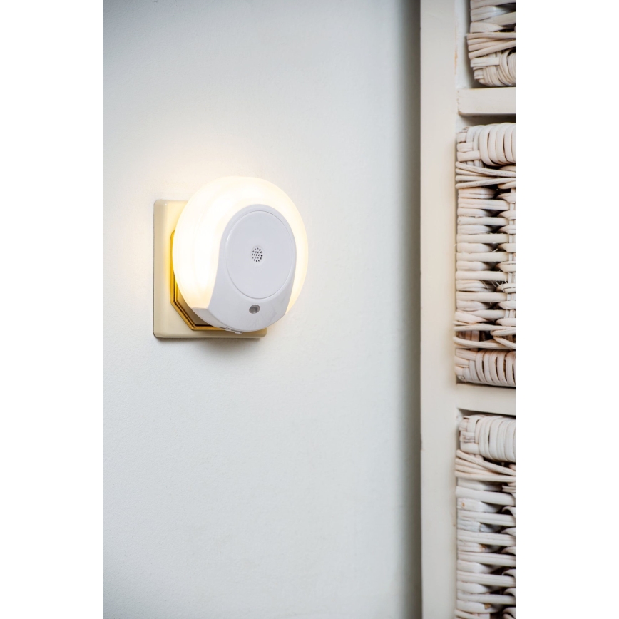 Eglo - Luce notturna a LED con sensore crepuscolare 2xLED/0,4W/230V 3000K