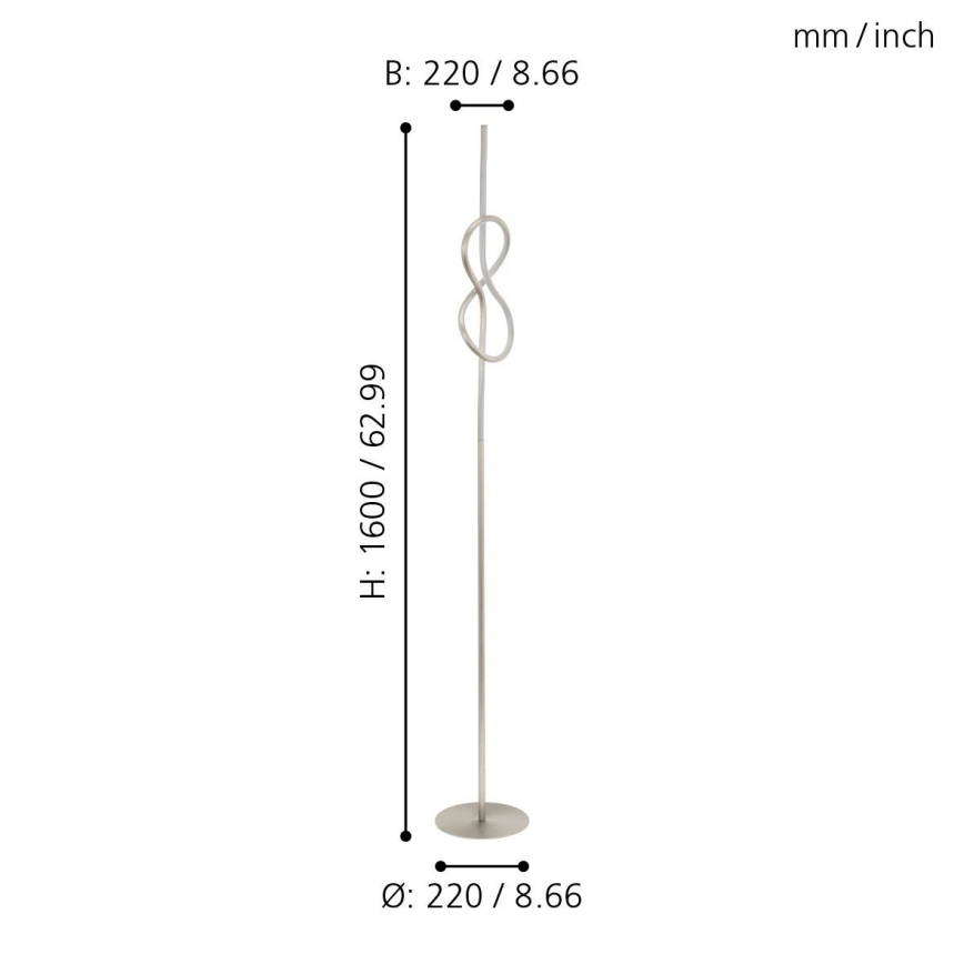 Eglo 97942 - Lampada LED da terra NOVAFELTRIA LED/13W/230V