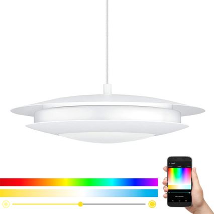 Eglo - Lampadario LED RGB dimmerabile su filo MONEVA-C LED/18W/230V