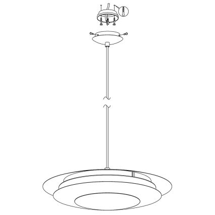 Eglo - Lampadario LED RGB dimmerabile su filo MONEVA-C LED/18W/230V