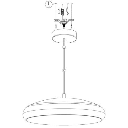 Eglo 98046 - Lampadario LED RGB dimmerabile su filo RIODEVA-C LED/27W/230V