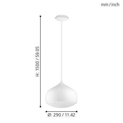 Eglo - Lampadario LED RGBW dimmerabile su una corda COMBA-C LED/18W/230V Bluetooth