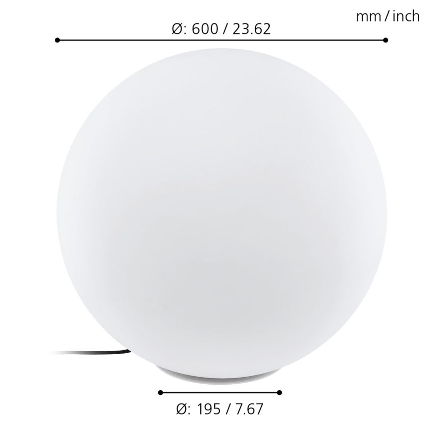 Eglo - Lampada da terra per esterno 1xE27/40W/230V IP65 ø600