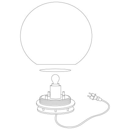 Eglo - Lampada da terra per esterno 1xE27/40W/230V IP65 ø600