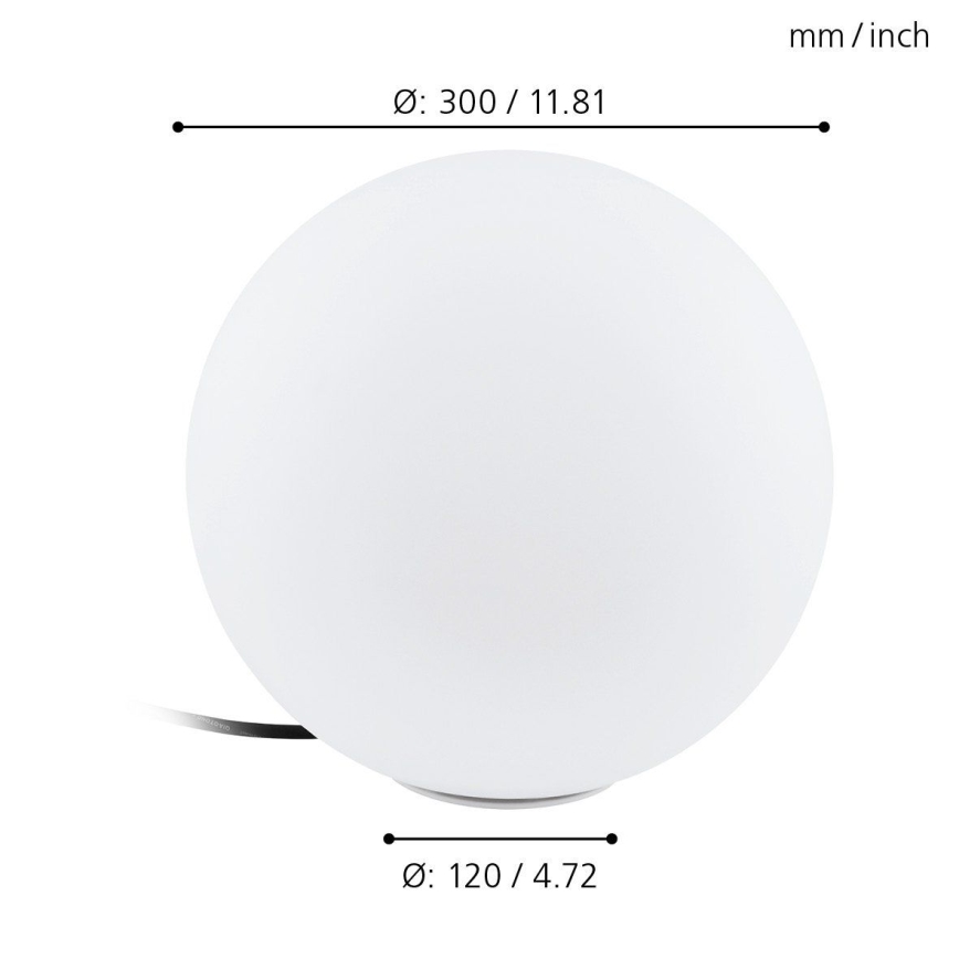 Eglo 98105 - Lampada da terra LED RGBW da esterno MONTEROLO-C 1xE27/9W/230V IP65 ø300