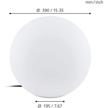 Eglo 98106 - Lampada da esterno LED RGBW MONTEROLO-C LED/9W/230V IP65 Ø390