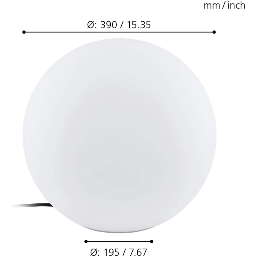 Eglo 98106 - Lampada da terra da esterno LED RGBW MONTEROLO-C 1xLED/9W/230V IP65 ø390
