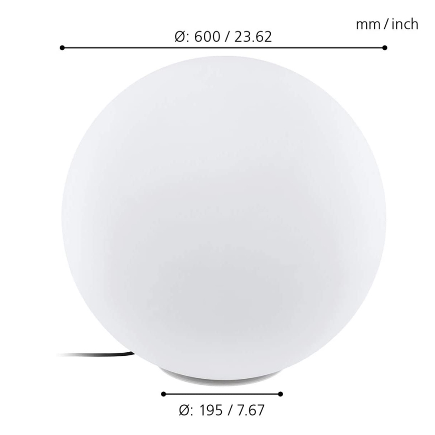 Eglo - Lampada da terra LED RGBW da esterno MONTEROLO-C 1xE27/9W/230V IP65 ø600