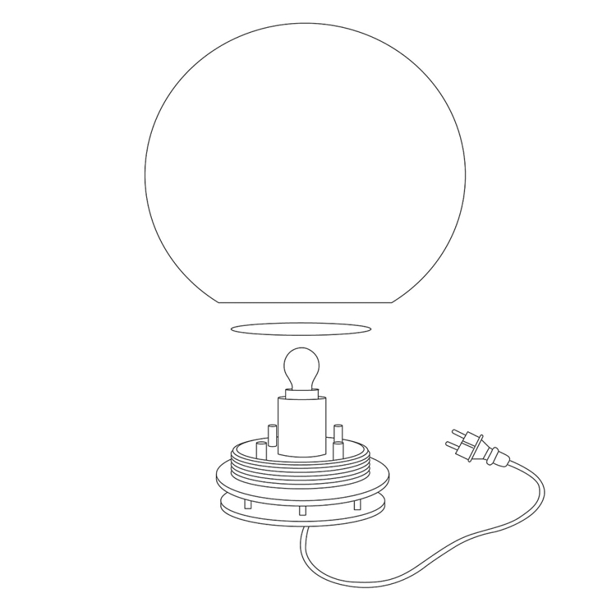 Eglo - Lampada da terra LED RGBW da esterno MONTEROLO-C 1xE27/9W/230V IP65 ø600