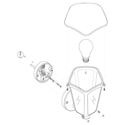 Eglo - Applique da esterno 1xE27/60W/230V IP4bianco