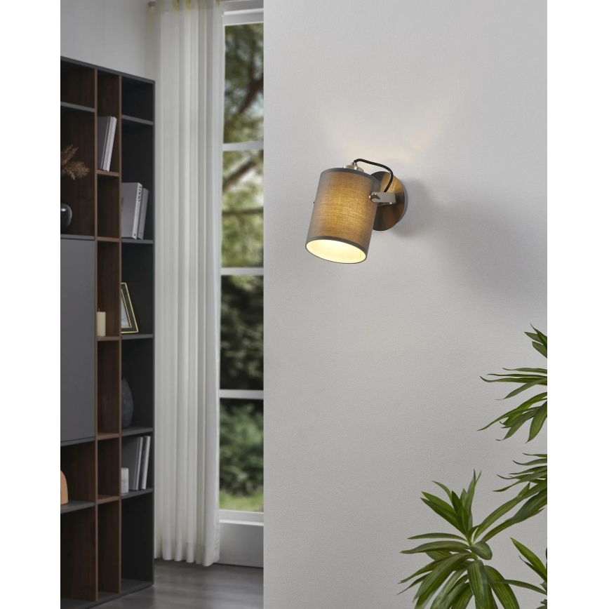 Eglo 98138 - Faretto da parete orientabile VILLABATE 1xE27/10W/230V