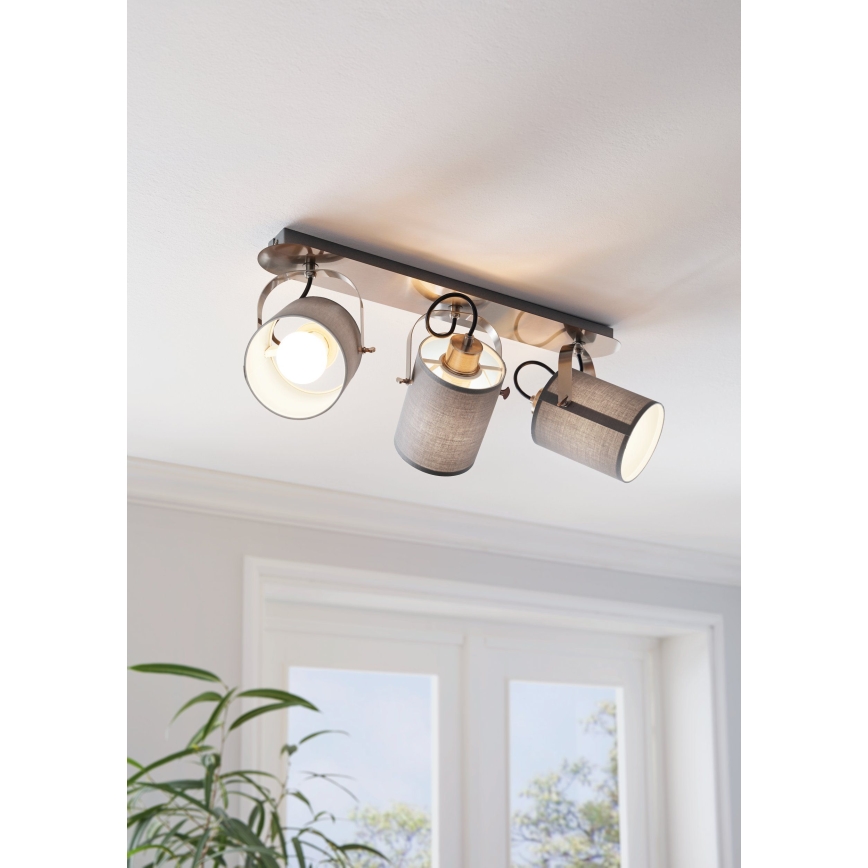 Eglo 98141 - Plafoniera orientabile VILLABATE 3xE27/10W/230V