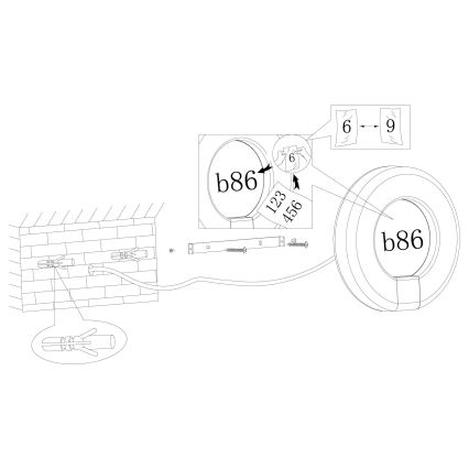Eglo - Numero civico a LED LED/15W/230V IP44