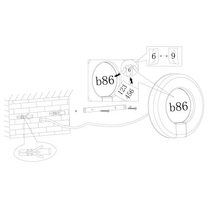 Eglo - Numero civico a LED LED/15W/230V IP44