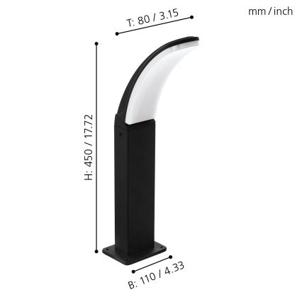 Eglo - Lampada LED da esterno LED/11W/230V IP4altezza 450