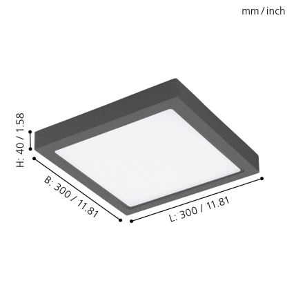 Eglo - LED Luce dimmerabile da esterno ARGOLIS-C LED/22W/230V IP44 Bluetooth