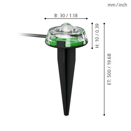 Eglo - Catena decorativa da esterno LED 9xLED 10m IP65 bianco caldo