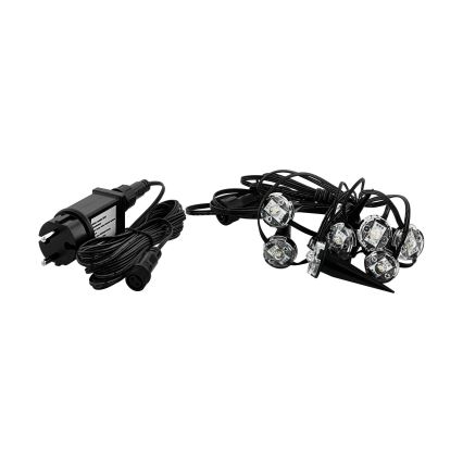 Eglo - Catena luminosa decorativa da esterno 9xLED 10m IP65 bianco caldo