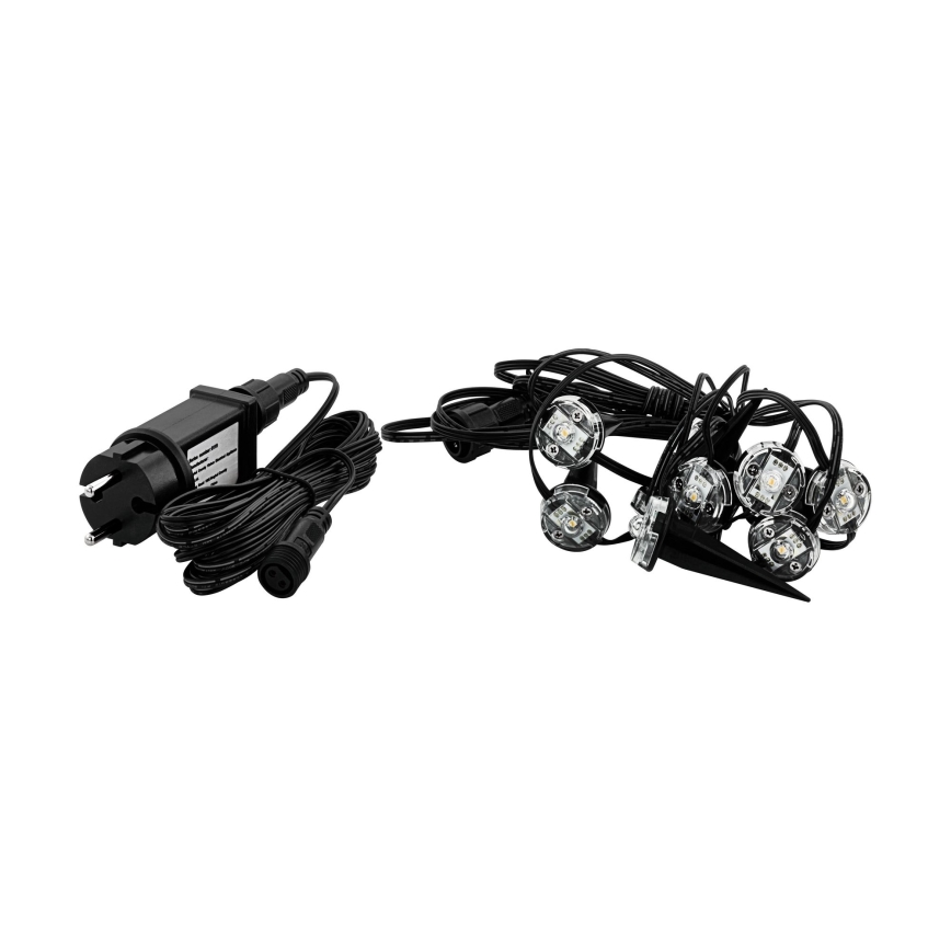 Eglo - Catena luminosa decorativa da esterno 9xLED 10m IP65 bianco caldo