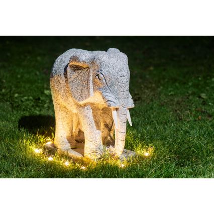 Eglo - Catena luminosa decorativa da esterno 9xLED 10m IP65 bianco caldo