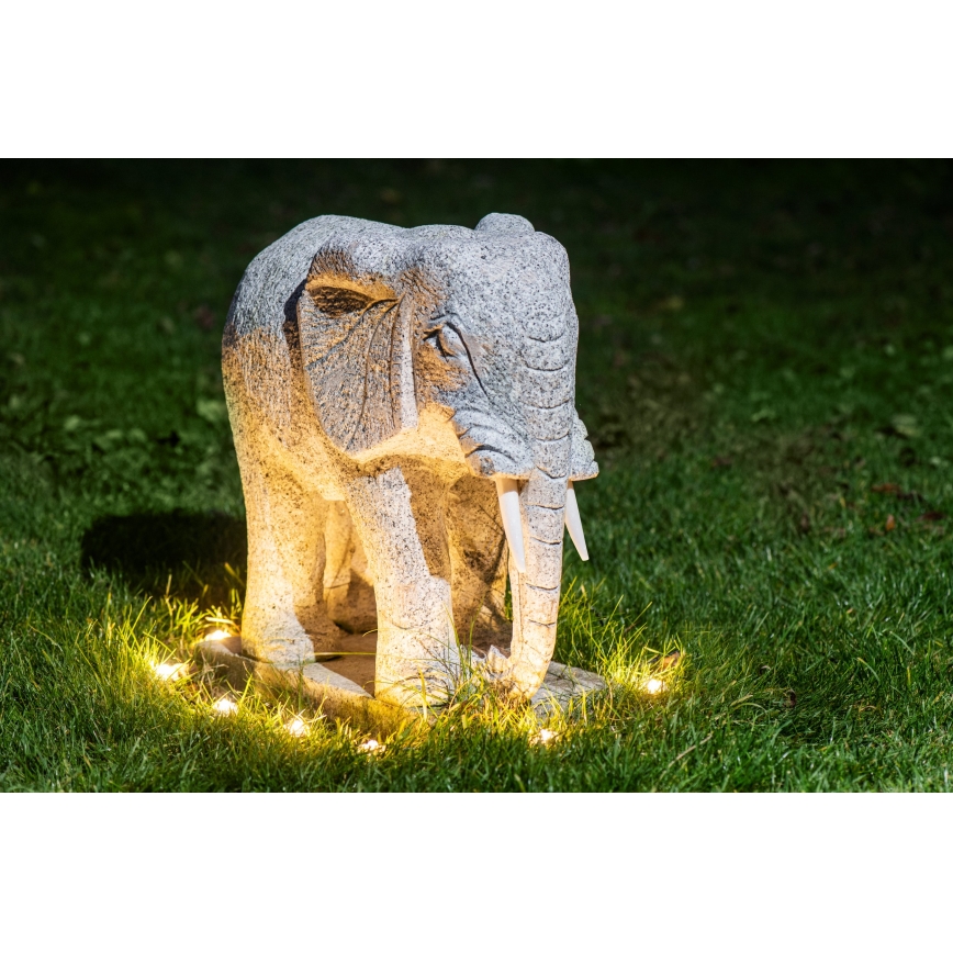 Eglo - Catena luminosa decorativa da esterno 9xLED 10m IP65 bianco caldo
