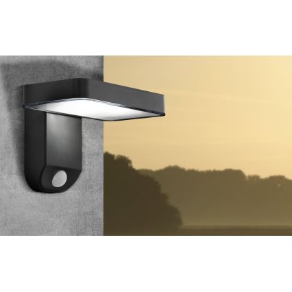 Eglo - LED Lampada da parete solare con sensore LED/4,5W/3,7V 2200 mAh IP44