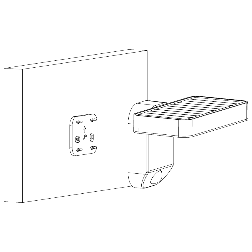 Eglo - LED Lampada da parete solare con sensore LED/4,5W/3,7V 2200 mAh IP44