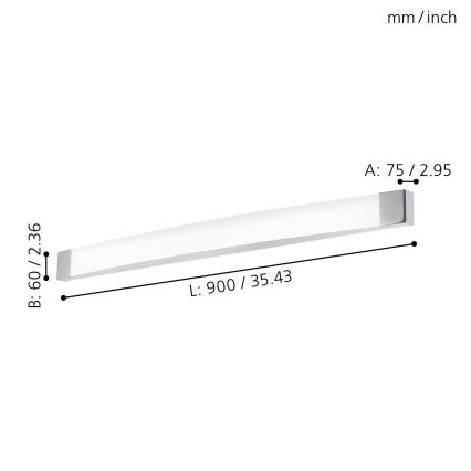 Eglo - Applique a LED da bagno LED/24W/230V IP44