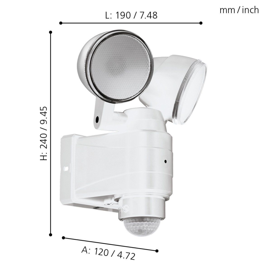 Eglo - Lampada LED da esterno con sensore 2xLED/4W/4xLR1 IP44