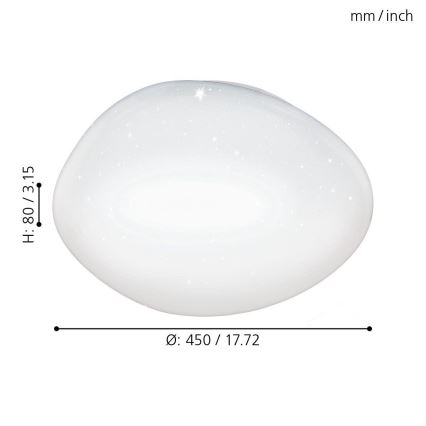 Eglo - Lampada da soffitto dimmerabile a LED/24W/230V Ø 45 cm + telecomando