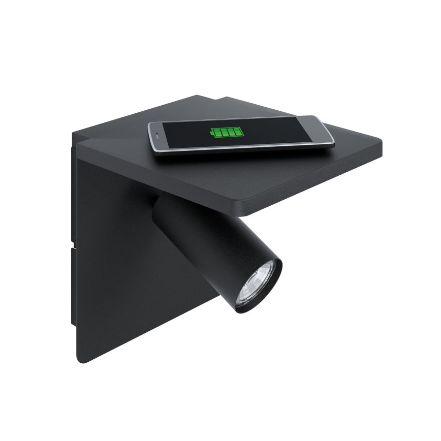 Eglo - Applique LED con ricarica wireless 1xGU10/5W/230V
