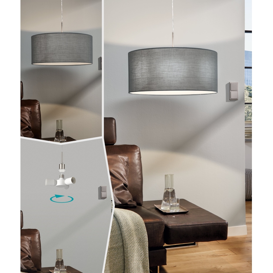 Eglo - Adattatore per portalampada 3xE27/20W