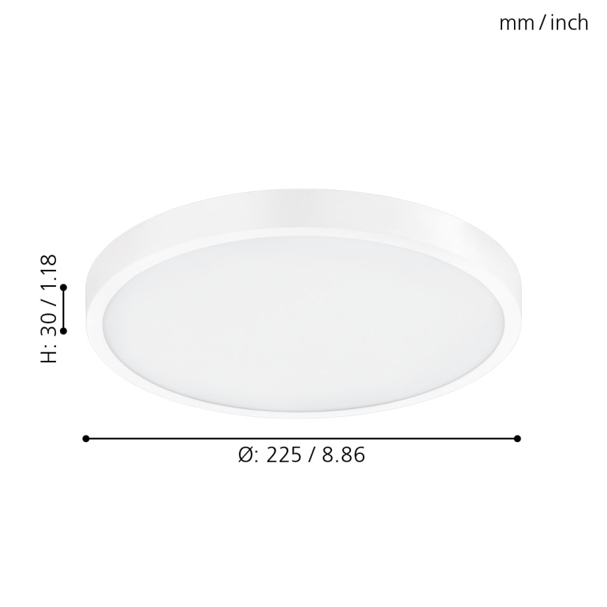 Eglo - Plafoniera LED dimmerabile LED/14W/230V + telecomando Ø 22,5 cm
