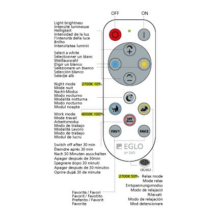 Eglo - Plafoniera LED dimmerabile LED/20W/230V + Telecomando