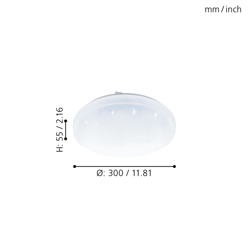 Eglo - Lampada da bagno LED dimmerabile LED/12W/230V IP44+ Telecomando